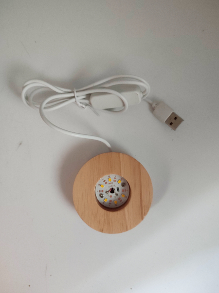 LED Beleuchtungsplatte für Hologrammkugeln USB-Anschluß